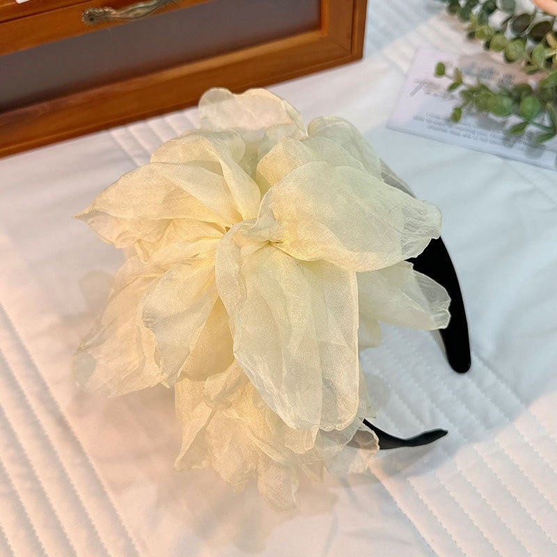 Handmade European and American headbands with versatile fabric flower hair accessories