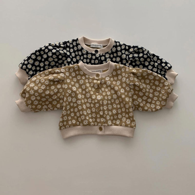 Baby Baobao Autumn Winter Dress Bubble Sleeve Princess Top