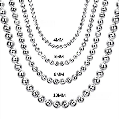 Classic Silver Jewelry Buddhist Rosary Necklace Accessory