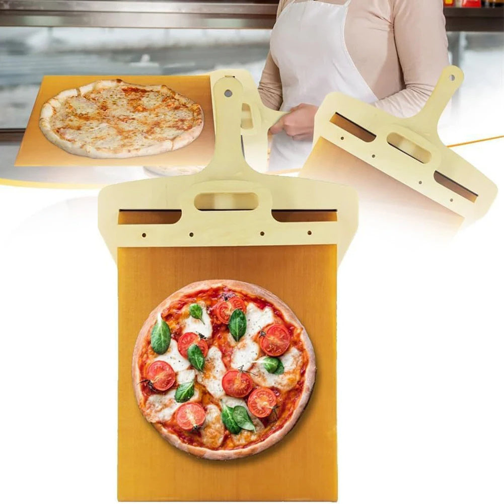 Sliding Pizza Shovel Non-Stick Cutting Board