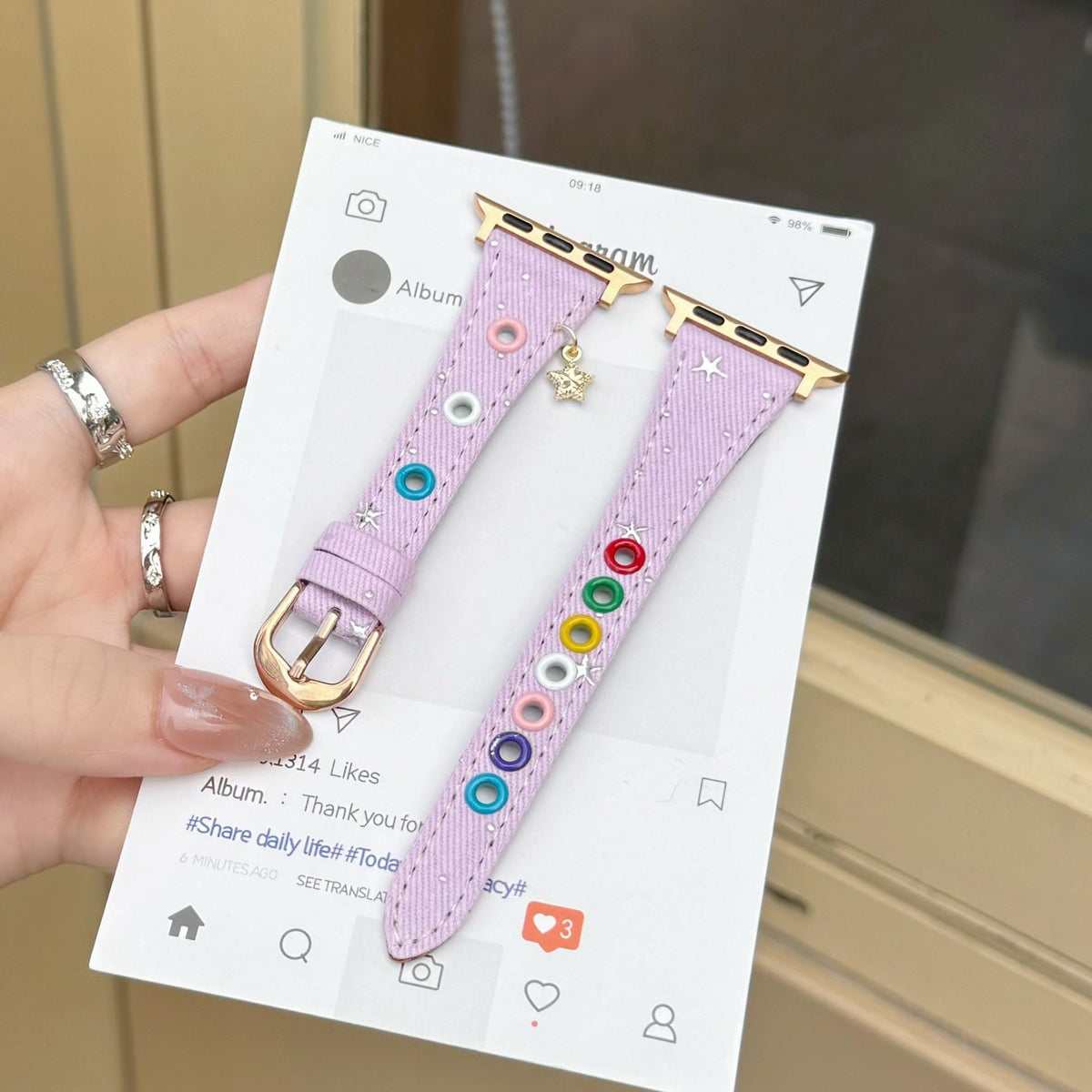 Denim Star Charm For Watch 10SE Strap