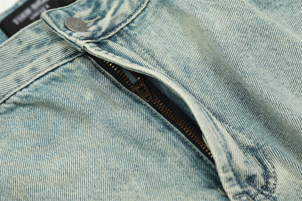 Fashion American Retro Washed Jeans Men