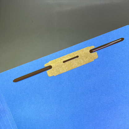 SMEAD (50 PACK) End-Tab Folders W/ Fasteners Straight Cut 2-Ply Blue 25040