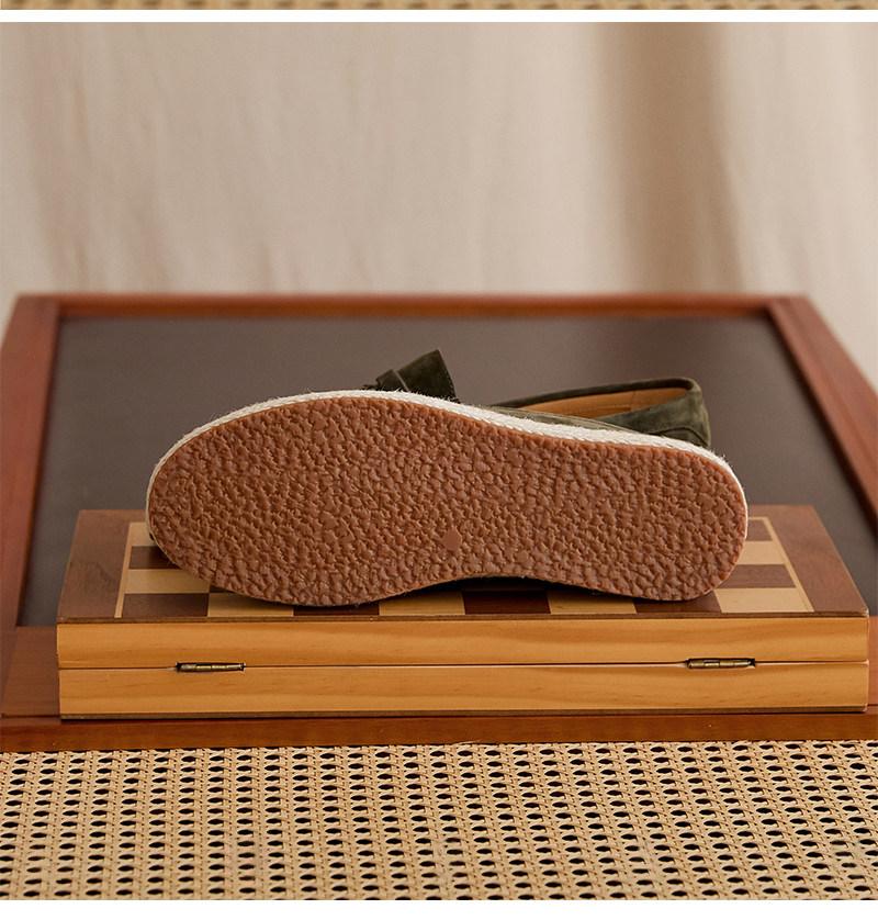 Retro Sheepskin Slip-on Mens Loafers