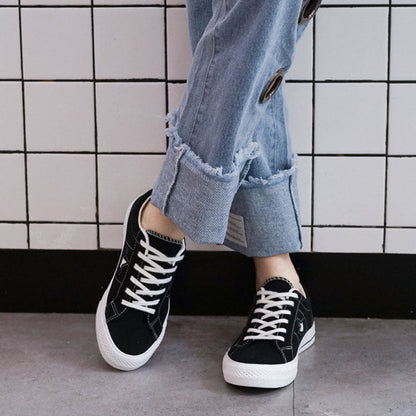 Women's wild suede canvas shoes