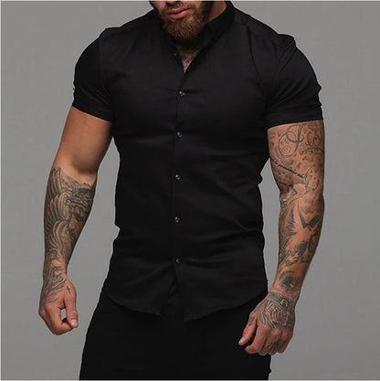 Muscle Men Shaping Simple Shirt