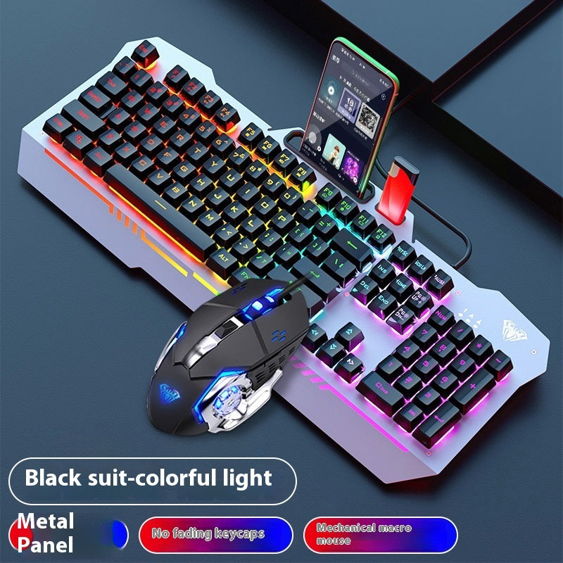 Mechanical Feeling Wired Key Mouse Headset Bundle