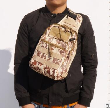 Tactical Canvas Camo Chest Bag – Outdoor Sports & Riding Pack