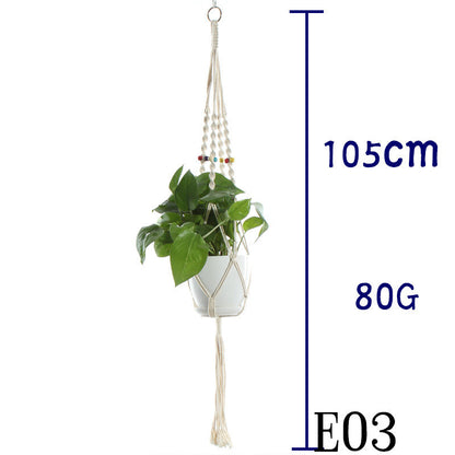 Beige Cotton Rope Plant Hanger