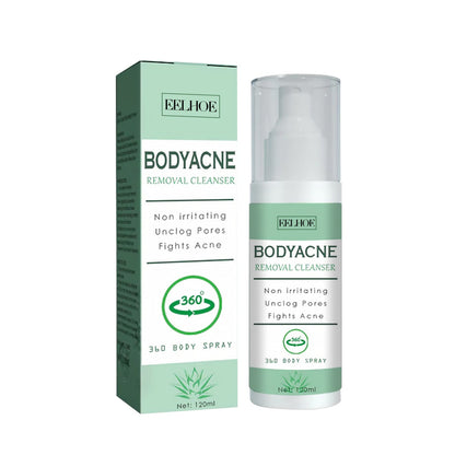 Body Acne Removal Cleanser Spray, Deep Clean Back Arm Fade Acne Beauty Moisturizing Spray