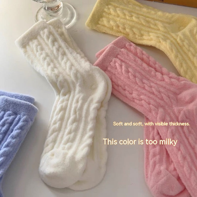 Warm With Velvet Thick Socks Children