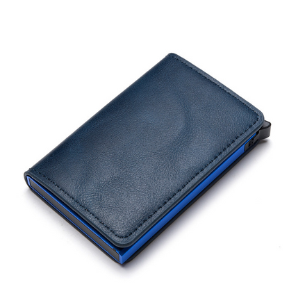 Hand push automatic card wallet card box