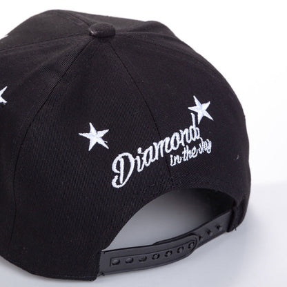 Five-pointed Star Embroidery Outdoor Sun-shade Sun Protection Flat-brimmed Cap