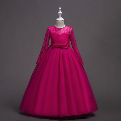 Kids Long Flower Girl Dress Dress