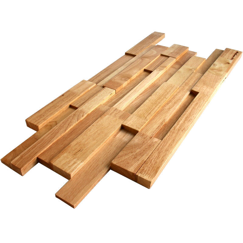 Retro 3d Solid Wood Mosaic Patch Stereo Background Wall