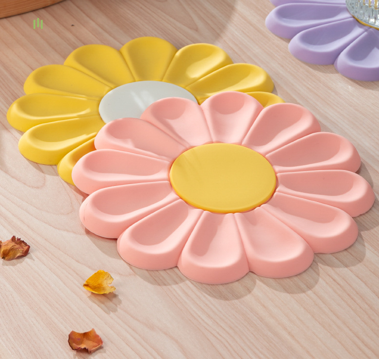 Creative Daisy Flower Household Oil and Heat Resistant Small Fresh Japanese and Korean Bowl and Plate Mats