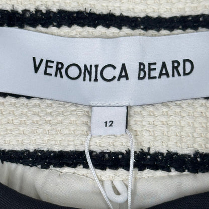 VERONICA BEARD Women's Foster Dickey Jacket Sz-12 Ivory/Black 2406TW7410717