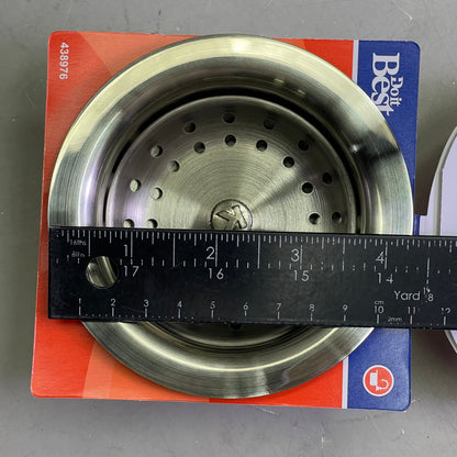 DO IT BEST Solid Brass Strainer 3-1/2" Dia Brushed Nickel DIB5435DSBN 438976