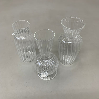 RAZ IMPORTS (SET OF 3) Glass Clear Bud Vases 6" Clear 4522825