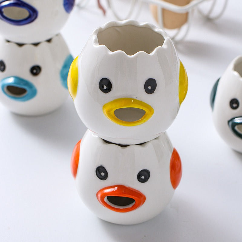 Ceramic egg white and protein separator household egg liquid and yolk filter baking tool easy to clean