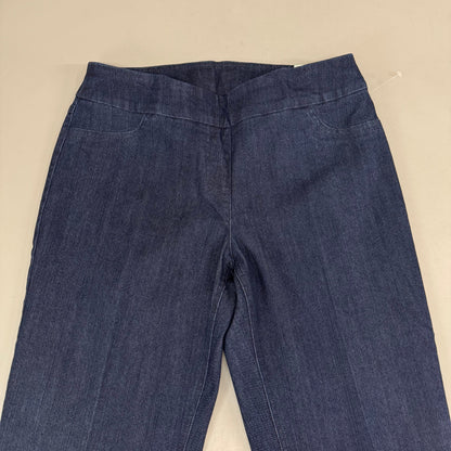 MULTIPLES Woven Ankle Pant Petite Women's Sz 8 Denim M2623P