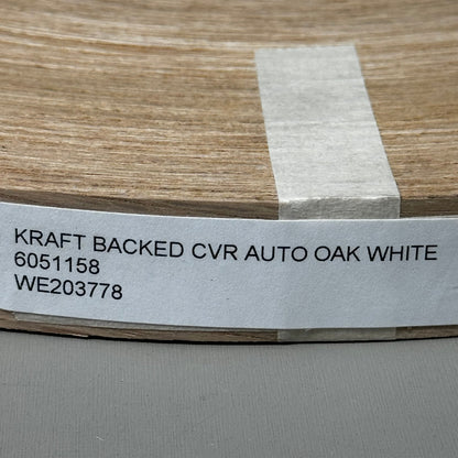 EDGEMATE Kraft Backed CVR Auto Edge Banding Oak White Rift 7/8"X500' 6051168