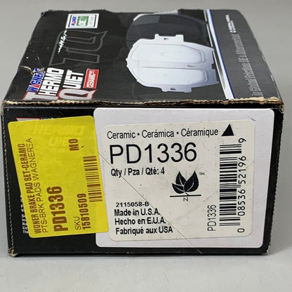 WAGNER ThermoQuiet Ceramic Disc Brake Pad Set For Acura TSX & Honda Accord PD1336