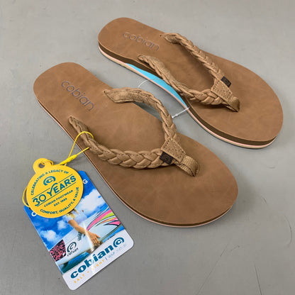 COBIAN Braided Pacifica Sandals Women's SZ 9, EU 41 TAN BBP23-230-9