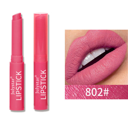 Durable Waterproof Non Stick Cup Genuine Six Color Lipstick Matte Velvet Foggy Lipstick