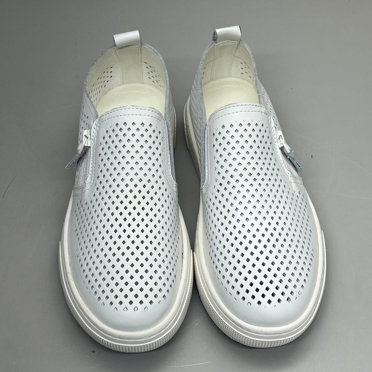 PROPET Kate Side Zip Leather Breathing Open Cell Women's Sz 6 White WCX015L