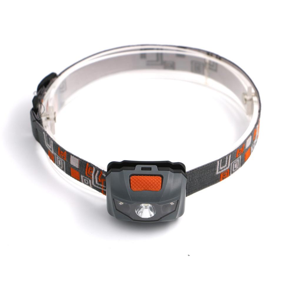 R3 + 2LED 800 Lumens 4 Modes Mini Headlamp Outdoor Headlight Waterproof  Lantern Use AAA Battery