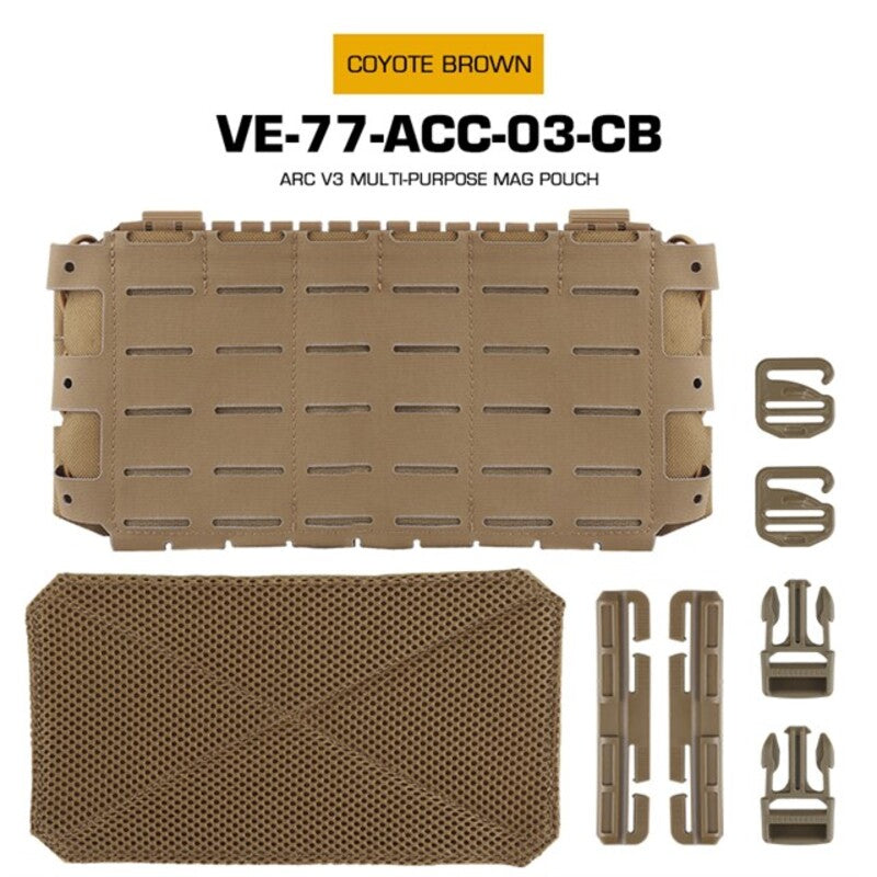 Tactical ARC V3 Molle Mag Pouch for M4/AR15, laser-cut, for hunting & airsoft.