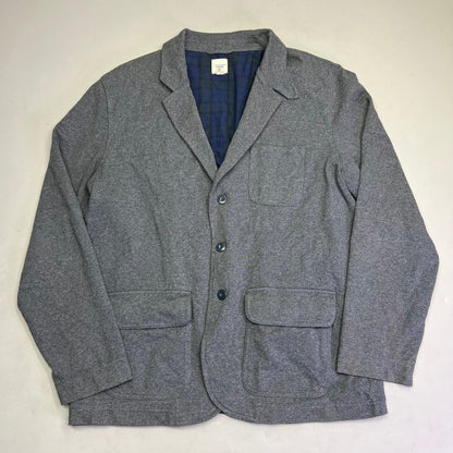 LANDS END CANVAS Jacket 100% Cotton Diamond Stitch Shoulder Men's Sz XL Grey