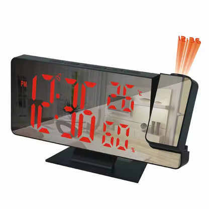 Home LED Projection Alarm Clock - Time, Temp Display, Backlight, Snooze