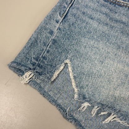 LEVIS 501 Original Fit High Rise Shorts Medium Wash Women's Sz 32 Mega Vibe Blue