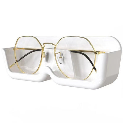 Glasses storage rack wall mounted non perforated decorative wall display sunglasses storage rack storage box