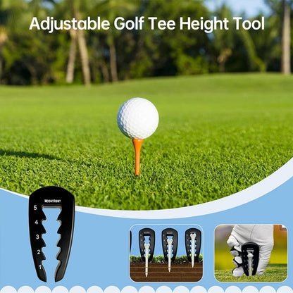 Adjustable Golf Tee Height Tool: Precision setter for consistent swings. Durable, easy - to - use training aid.