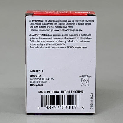 OATEY (2 PACK) Quarter Turn Angle Valve 1/2 NOM Copper 5/8 X 3/8 4701PCLF