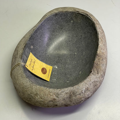 HABINI River Stone Bowl 15"x11.5"x5" Grey