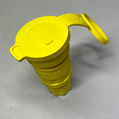 LEVITON Industrial Grade Wet Guard Connector 30 Amp, 250 Volt Yellow 162-29W48