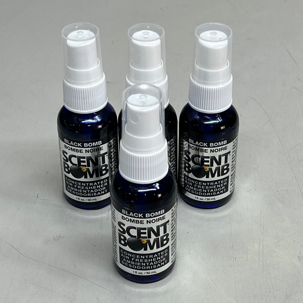 SCENT BOMB (2 PACK, 4 BOTTLES PER PACKAGE) Concentrated Air Freshener 1 fl oz