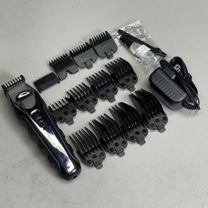 WAHL Lithium Ion Total Beard Trimmer Rechargeable Cordless Black Silver 09888