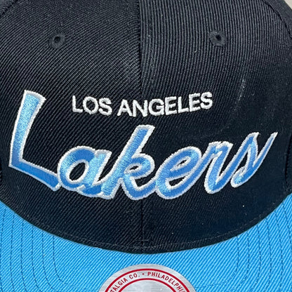 MITCHEL & NESS Los Angeles Lakers 2.0 Snapback Hat Men's Black/Blue One Size