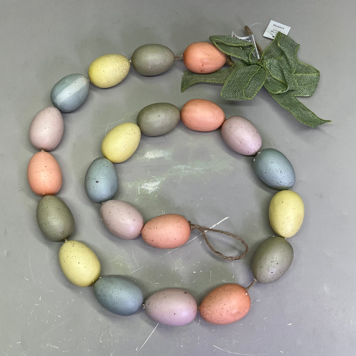 GERSON Easter Egg Garland Decoration 5' Pastel Multicolor 2709760