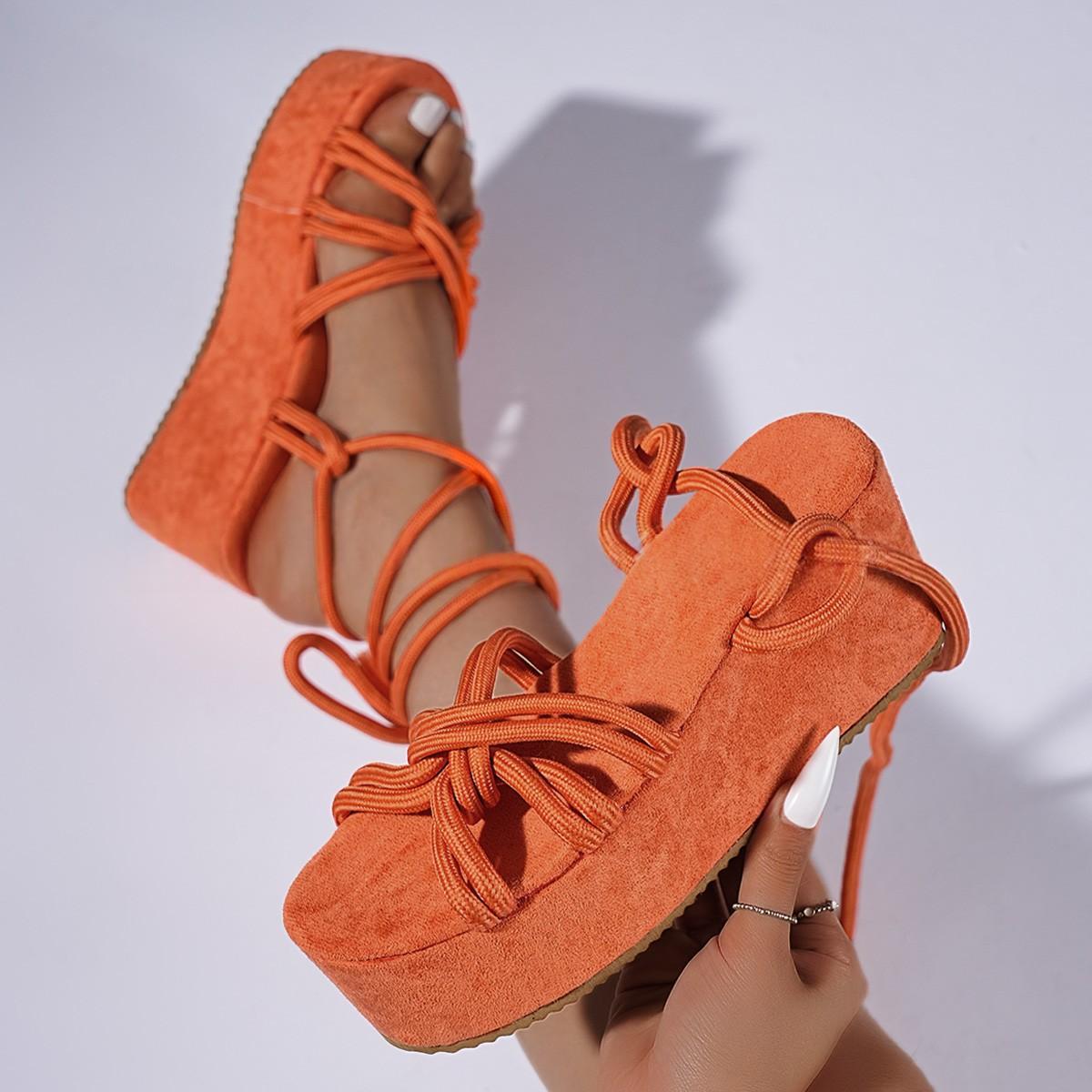 Summer Fish-mouth Strap Wedge Sandals