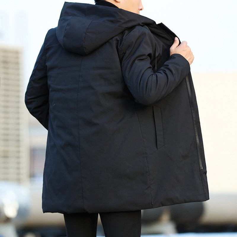 Winter Windbreaker With Thick Hooded Casual Coat