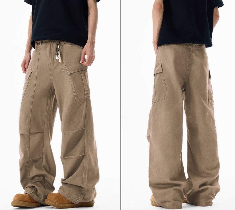 Wide-leg Overalls Men's Loose Straight Casual Feeling