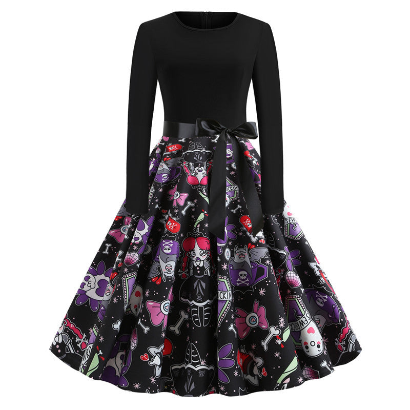 Christmas Retro Performance A- Line Dress Women's Clothing