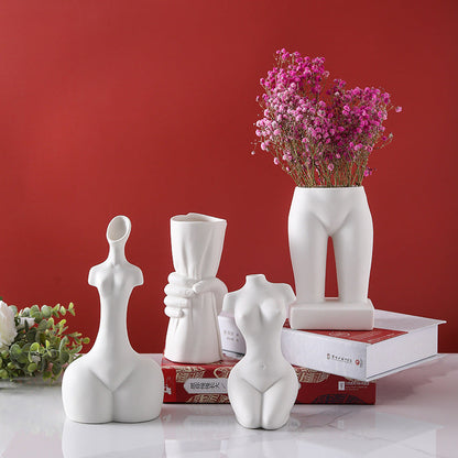 Body Art Ceramic Vase Decoration Creative