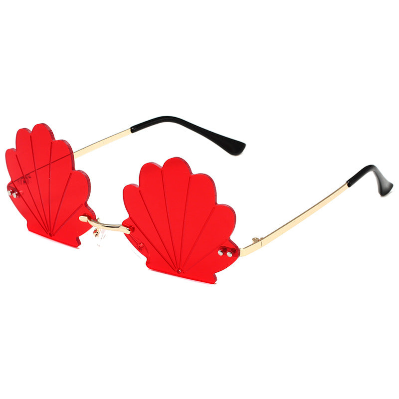 Frameless Shell Glasses Ball Funny Sunglasses